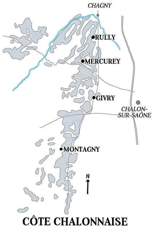 carte côte chalonnaise