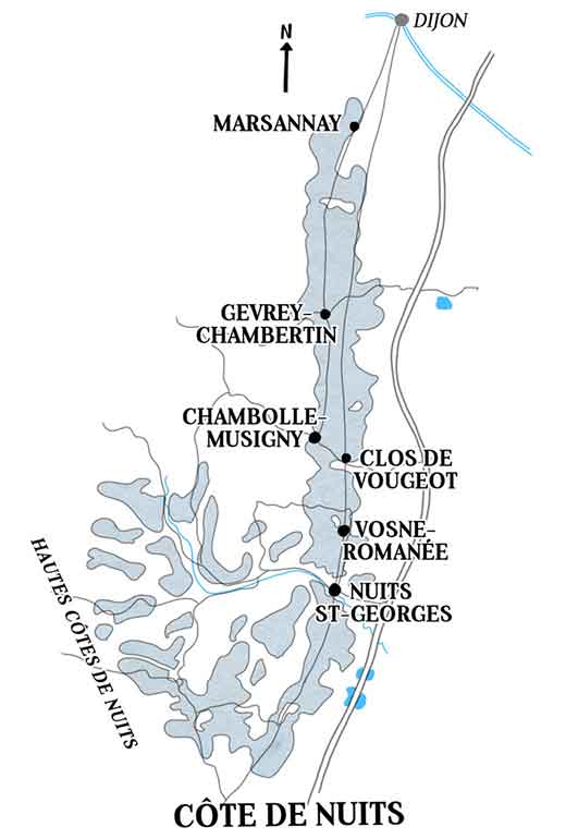 carte côte de nuits